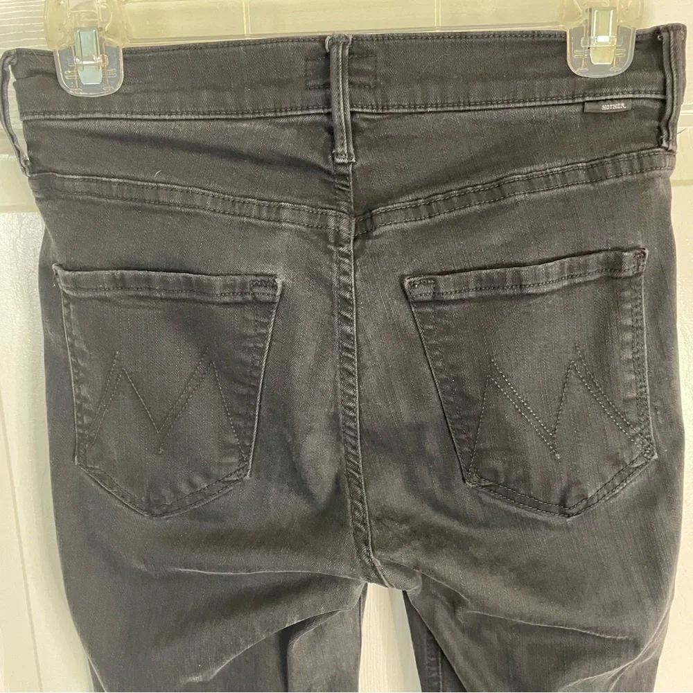 MOTHER Women's Mid Rise Dazzle black ankle denim retro grunge size 26 not guilty